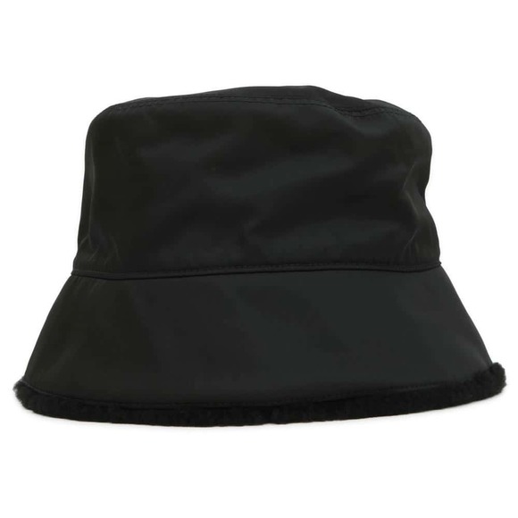 Prada Bucket Hat Re Nylon Shearling Black - Picture 2 of 15